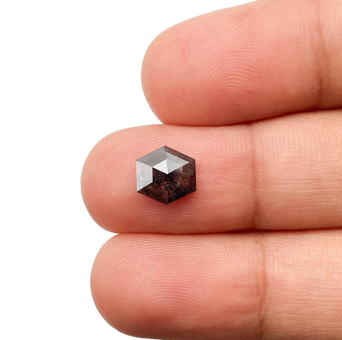 1.27ct | Rustic Hexagon Shape Step Cut Diamond - Modern Rustic Diamond