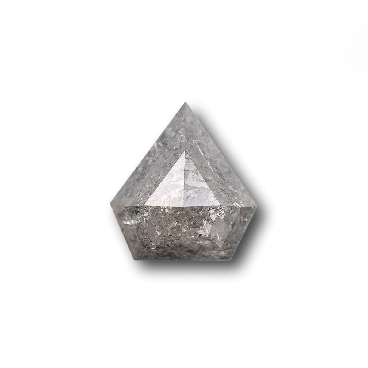 0.77ct | Salt & Pepper Shield Shape Rose Cut Diamond