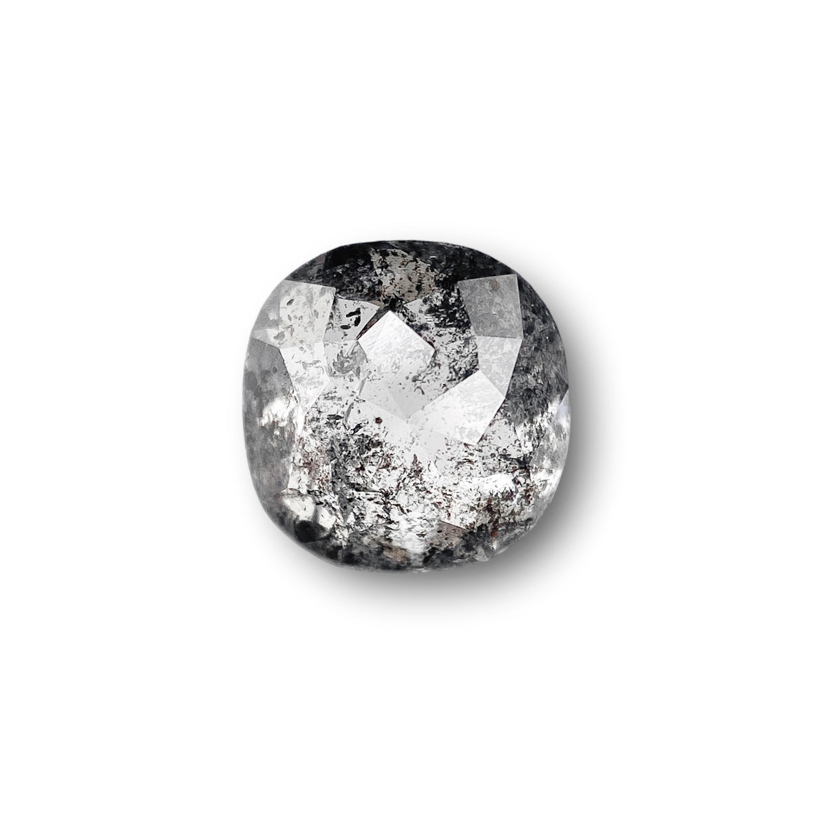 1.43ct | Salt & Pepper Cushion Shape Rose Cut Diamond