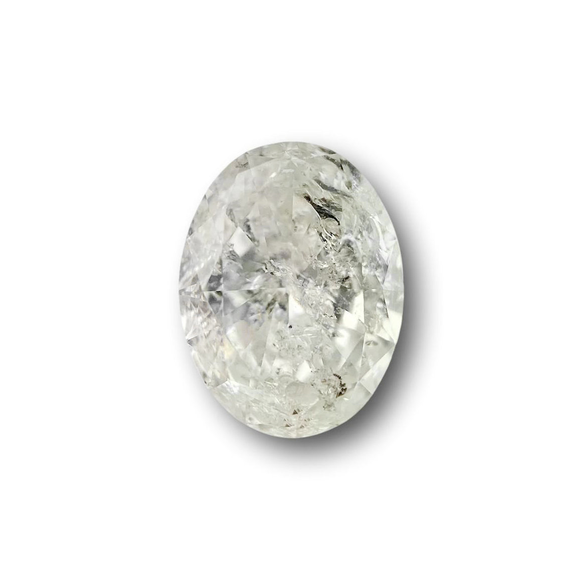 0.91ct | Salt & Pepper Oval Shape Brilliant Cut Diamond
