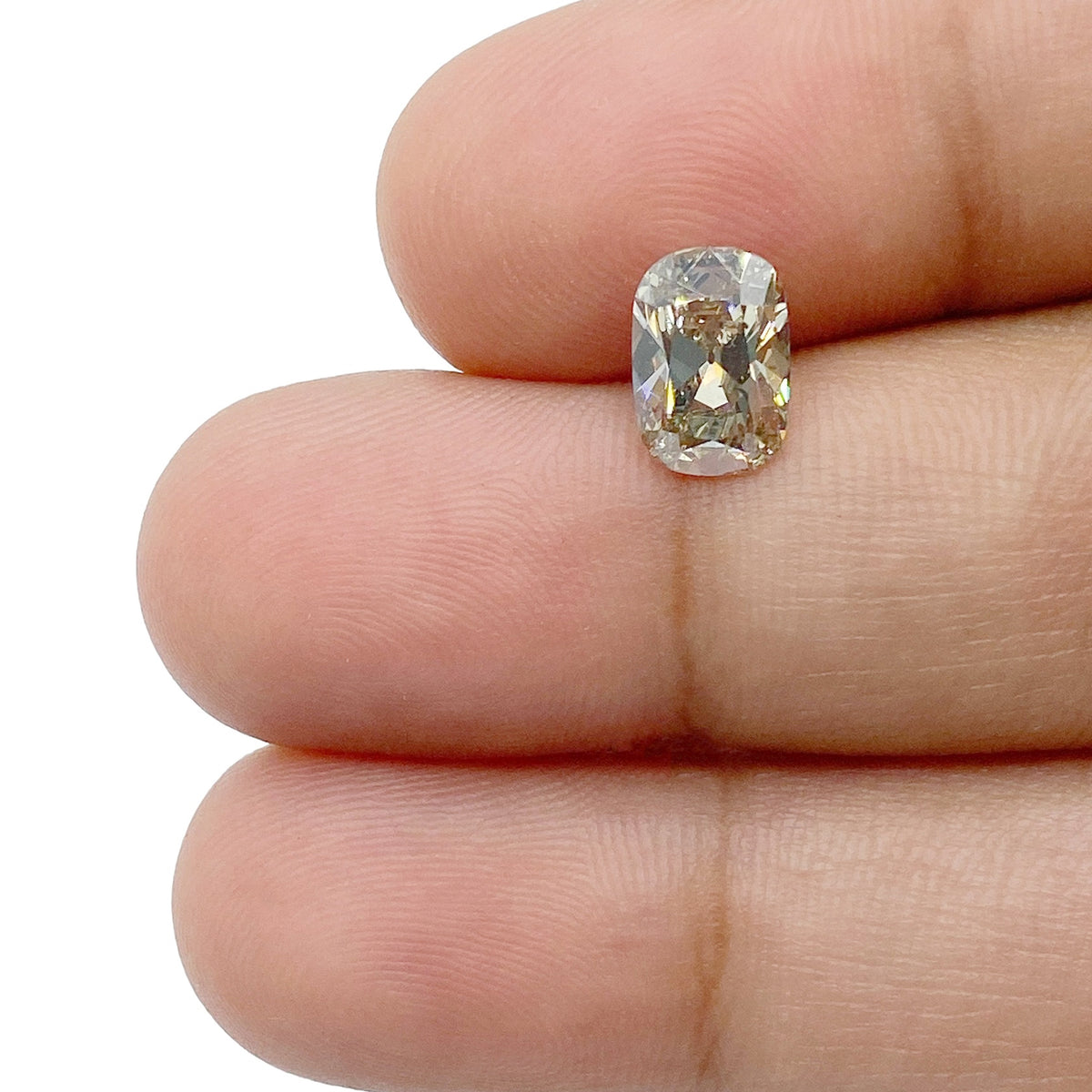 1.28ct | Champagne SI Cushion Shape Old Mine Cut Diamond - Modern Rustic Diamond