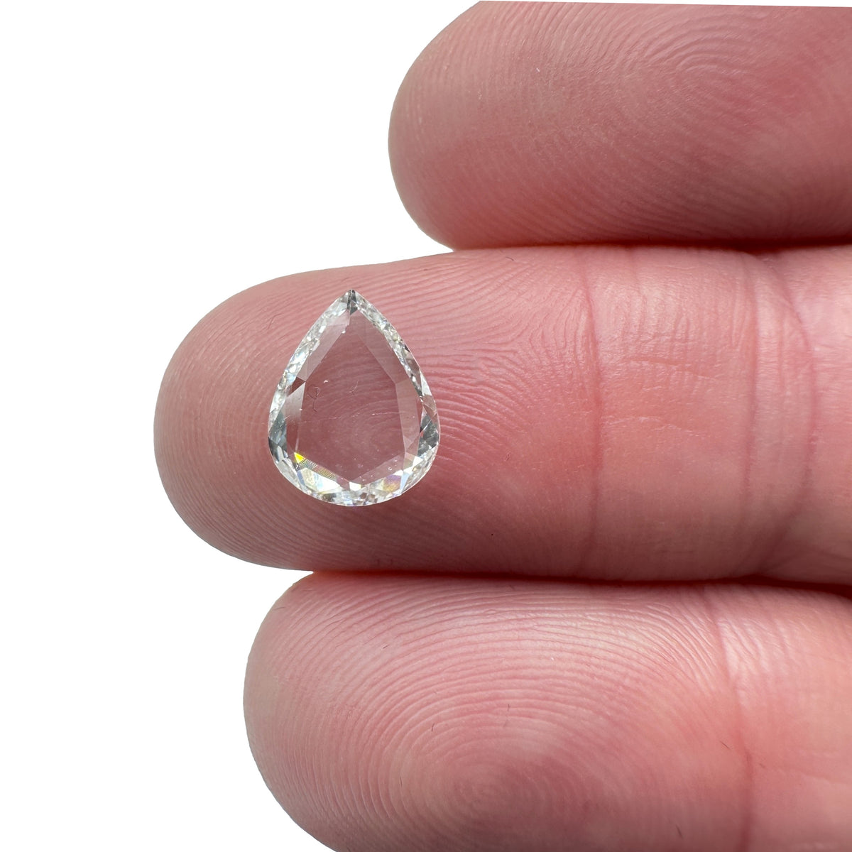 1.28ct | D/SI1 Pear Shape Rose Cut Diamond (GIA) - Modern Rustic Diamond