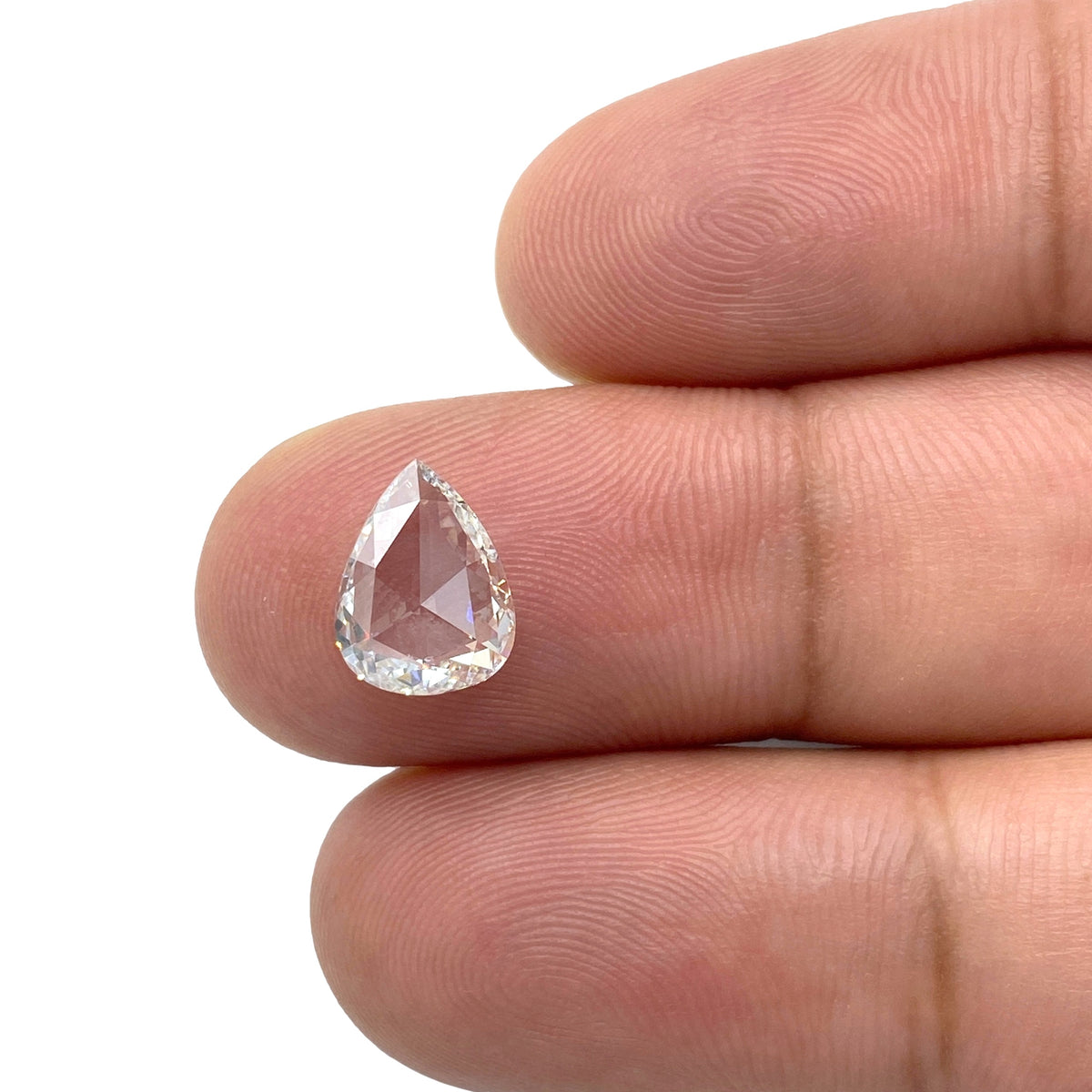 1.28ct | F/VS2 Pear Shape Rose Cut Diamond (GIA) - Modern Rustic Diamond
