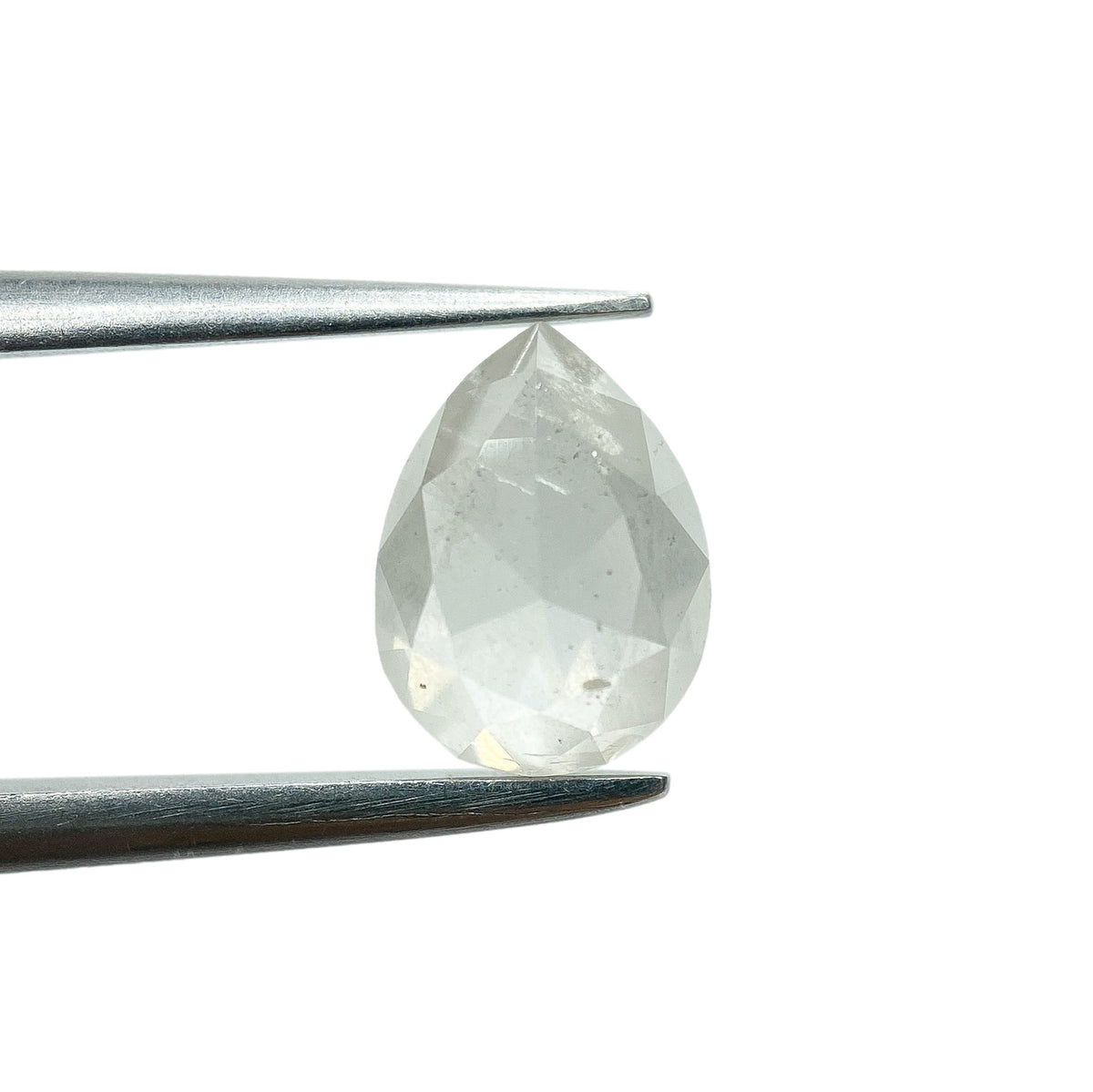 1.28ct | Salt & Pepper Pear Shape Rose Cut Diamond - Modern Rustic Diamond