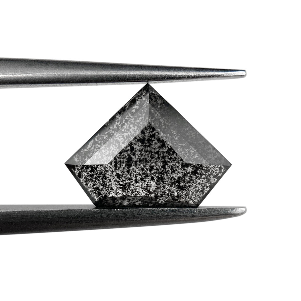 1.28ct | Salt & Pepper Shield Shape Step Cut Diamond - Modern Rustic Diamond