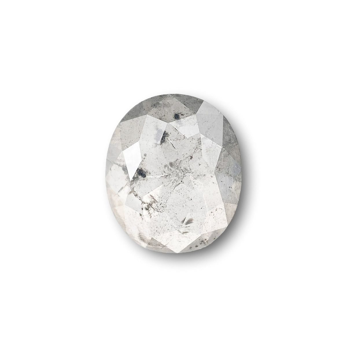 1.09ct | Salt & Pepper Cushion Shape Rose Cut Diamond