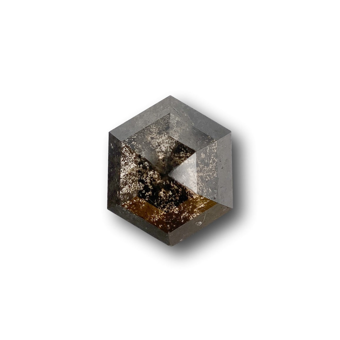 1.21ct | Salt & Pepper Hexagon Shape Rose Cut Diamond