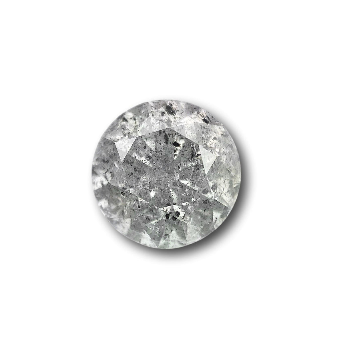 2.51ct | Salt & Pepper Round Shape Brilliant Cut Diamond