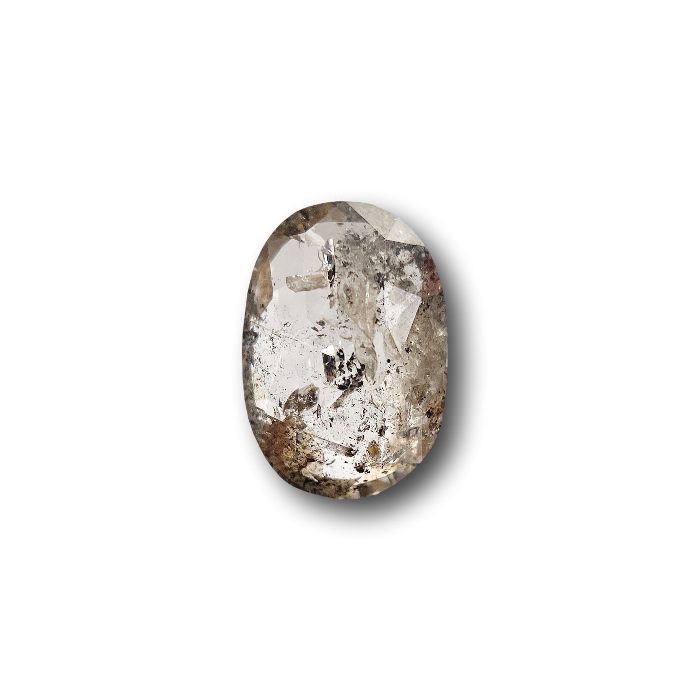 1.00ct | Salt & Pepper Oval Shape Rose Cut Diamond - Modern Rustic Diamond