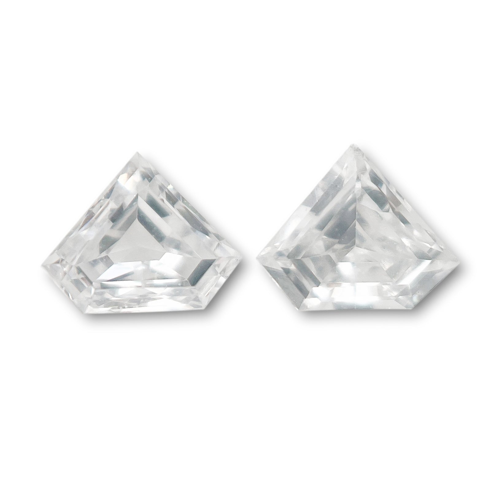 0.10cttw | F-G VS Shield Shape Step Cut Diamond Matched Pair - Modern Rustic Diamond
