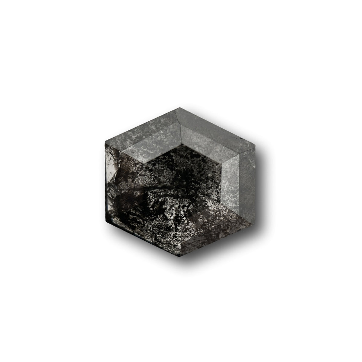 1.27ct | Salt & Pepper Hexagon Shape Step Cut Diamond