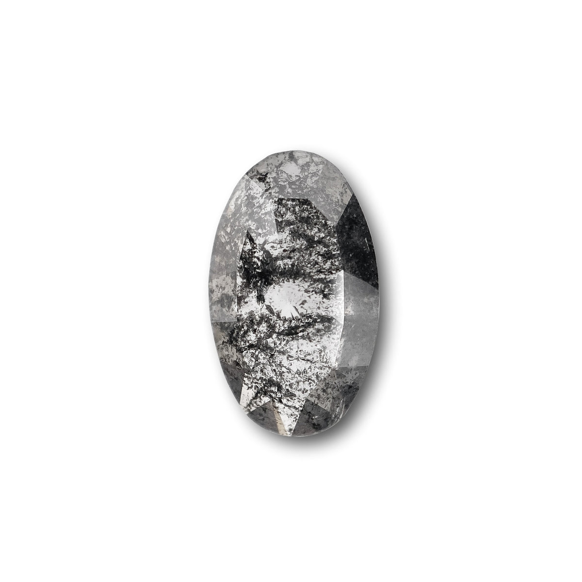 1.39ct | Salt & Pepper Oval Shape Rose Cut Diamond