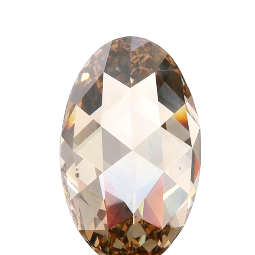 1.53ct | Cognac SI1 Oval Shape Rose Cut Diamond (GIA) - Modern Rustic Diamond