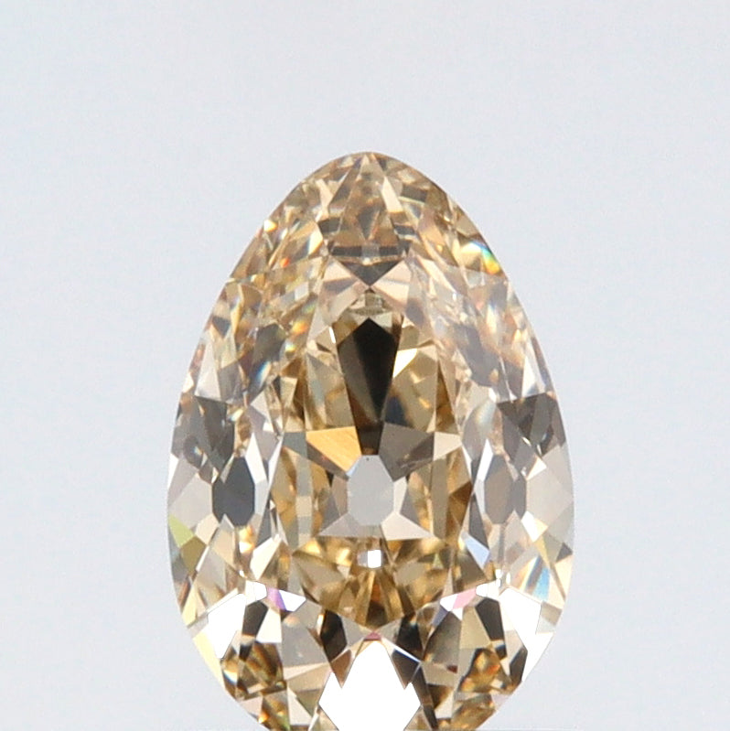 1.16ct | Champagne VS1 Pear Shape Old Mine Cut Diamond (GIA)