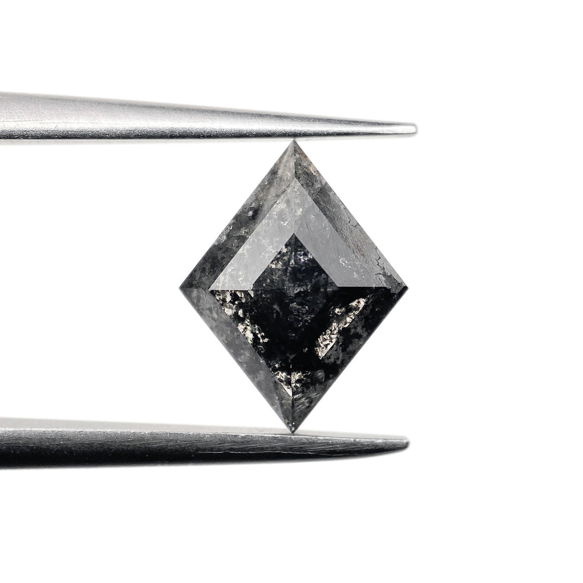 1.30ct | Salt & Pepper Lozenge Shape Step Cut Diamond - Modern Rustic Diamond