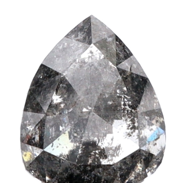 1.30ct | Salt & Pepper Pear Shape Brilliant Cut Diamond - Modern Rustic Diamond