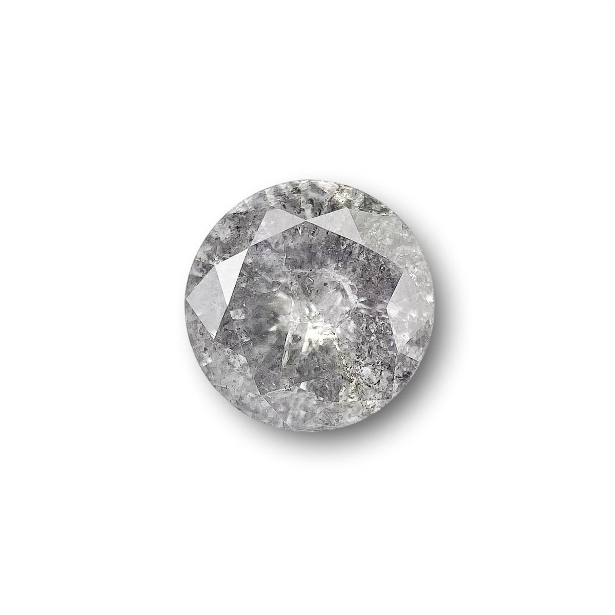 0.54ct | Salt & Pepper Round Shape Brilliant Cut Diamond