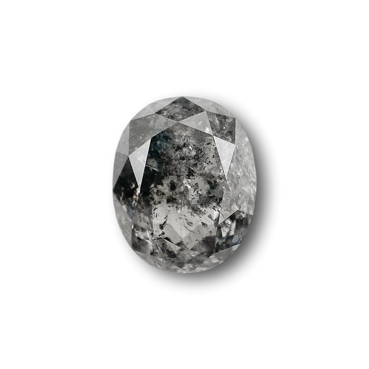 0.88ct | Salt & Pepper Oval Shape Brilliant Cut Diamond