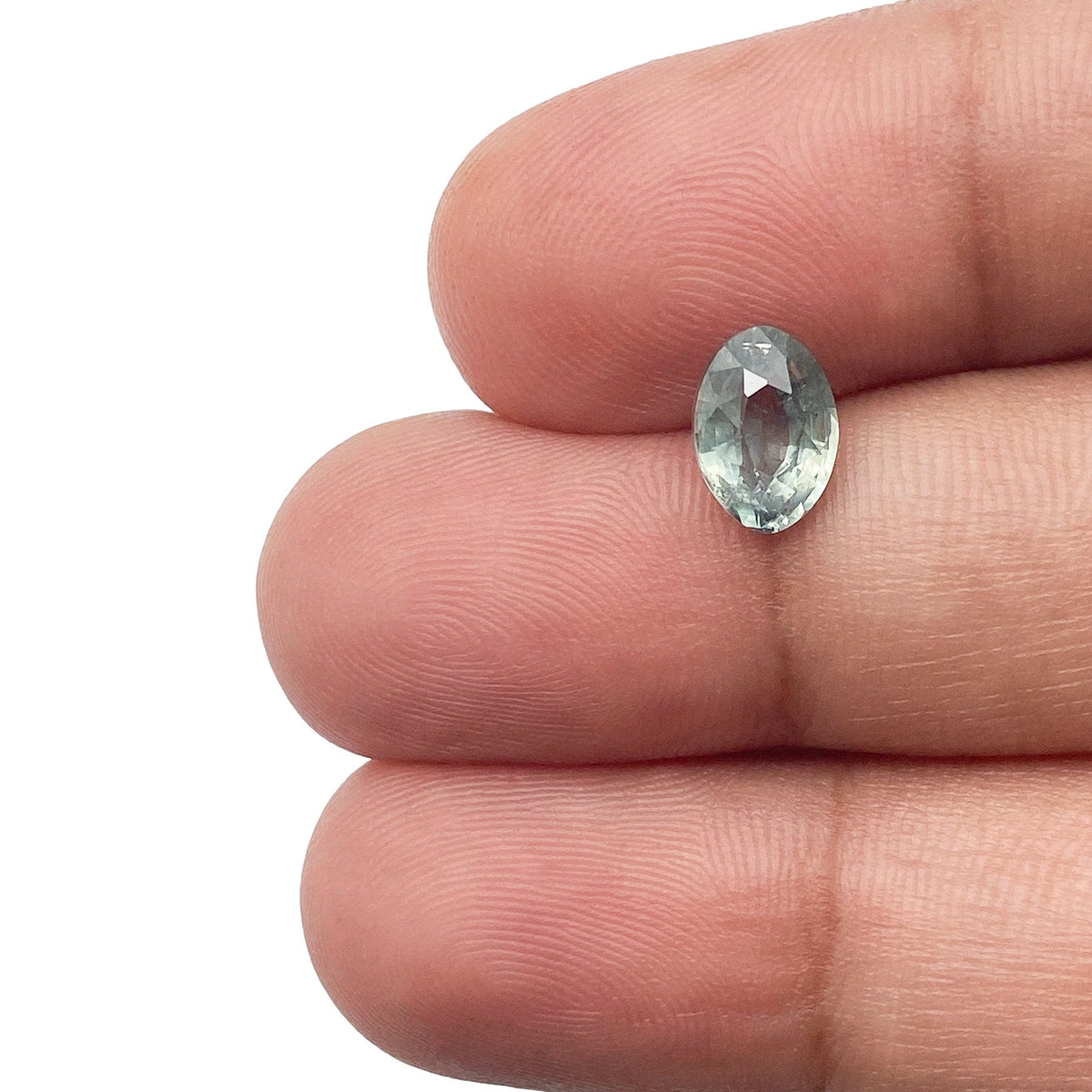 1.32ct | Brilliant Cut Moval Shape Blue Green Montana Sapphire-Modern Rustic Diamond