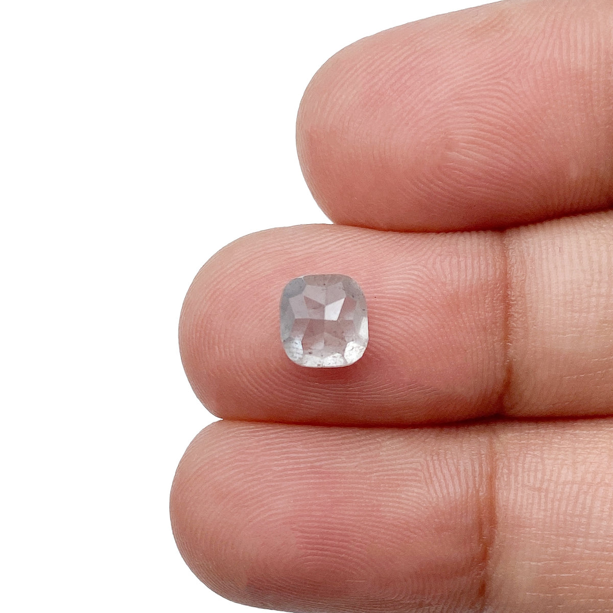 1.32ct | Salt & Pepper Cushion Shape Rose Cut Diamond - Modern Rustic Diamond