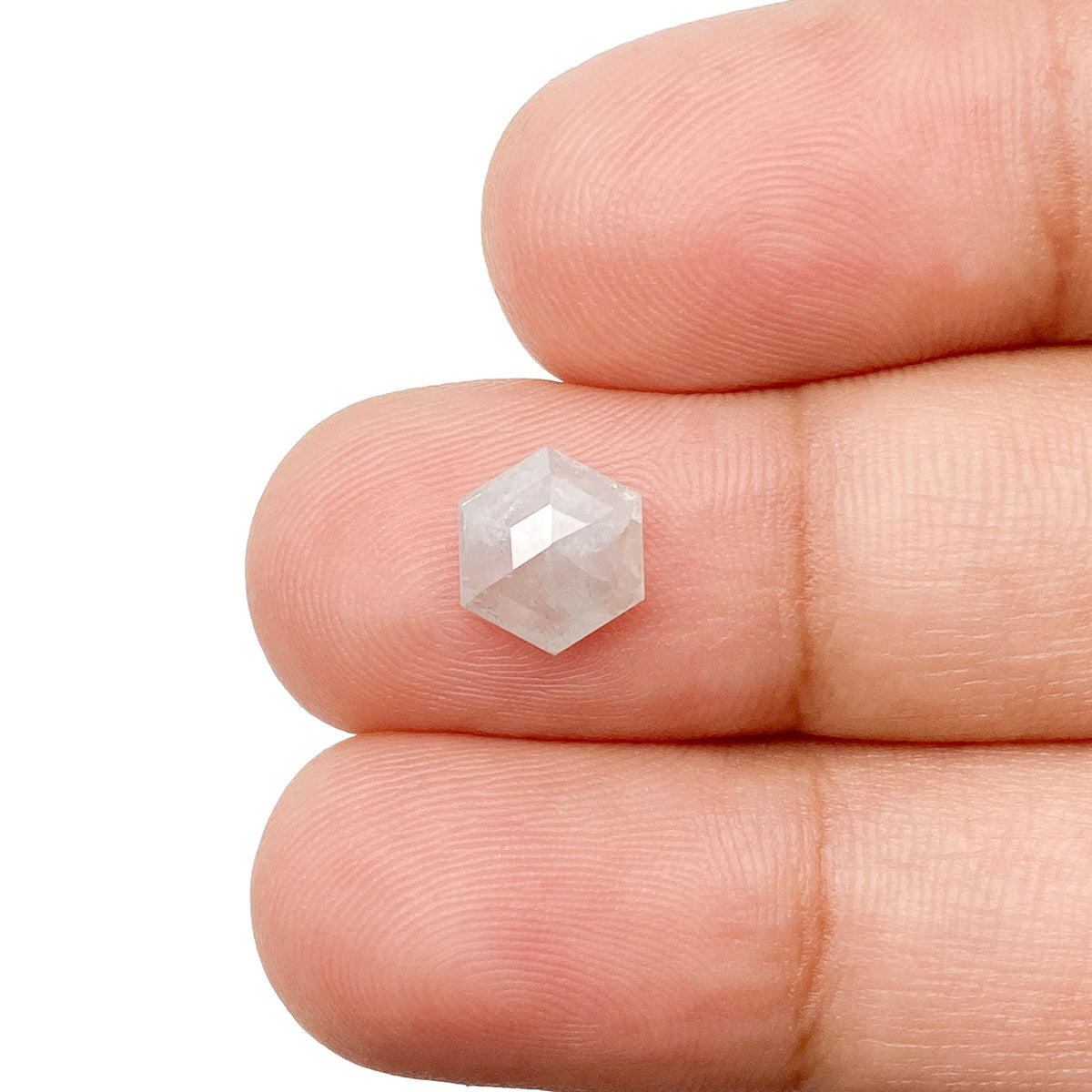 1.32ct | Rustic Hexagon Shape Rose Cut Diamond - Modern Rustic Diamond