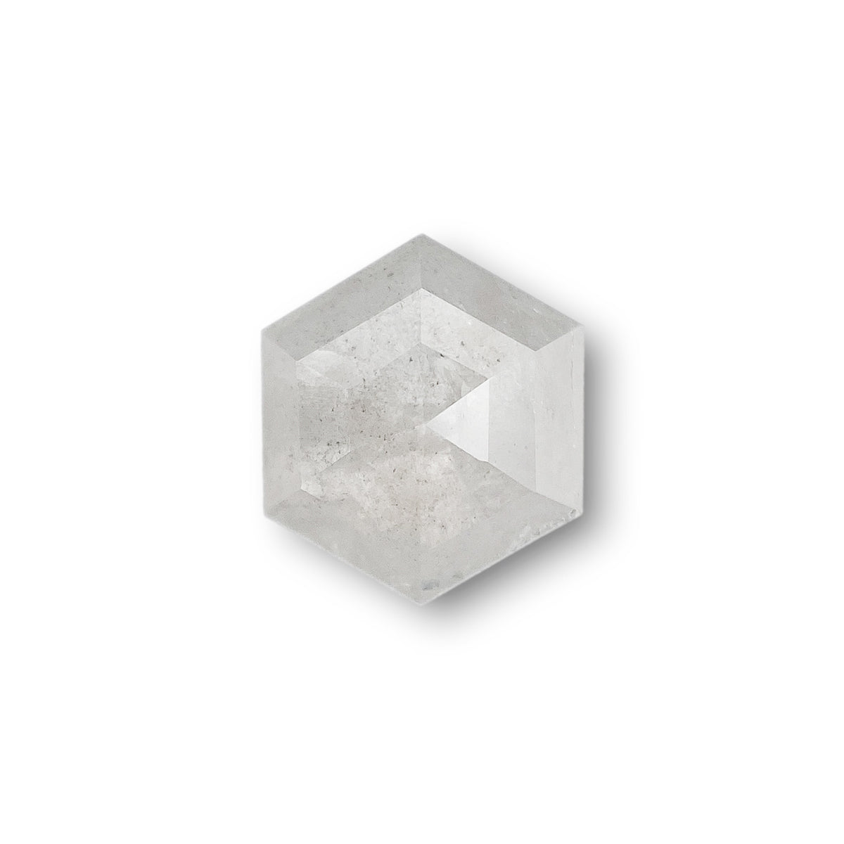 1.32ct | Rustic Hexagon Shape Rose Cut Diamond - Modern Rustic Diamond