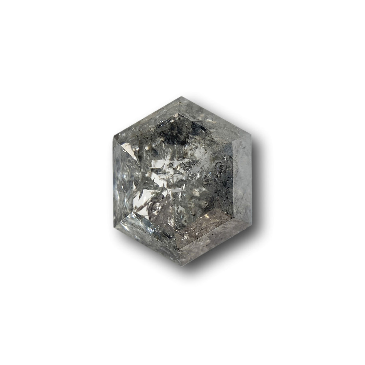 1.79ct | Salt & Pepper Hexagon Shape Rose Cut Diamond
