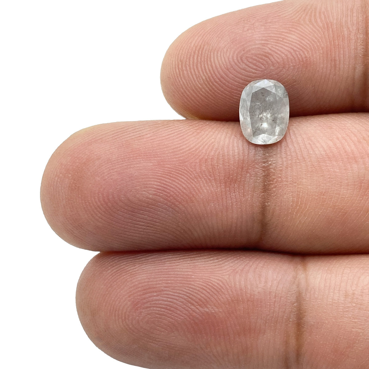 1.33ct | Salt & Pepper Cushion Shape Brilliant Cut Diamond - Modern Rustic Diamond