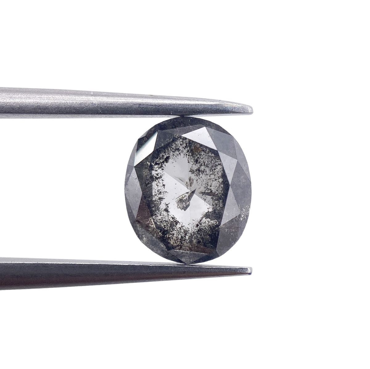1.33ct | Salt & Pepper Cushion Shape Brilliant Cut Diamond - Modern Rustic Diamond