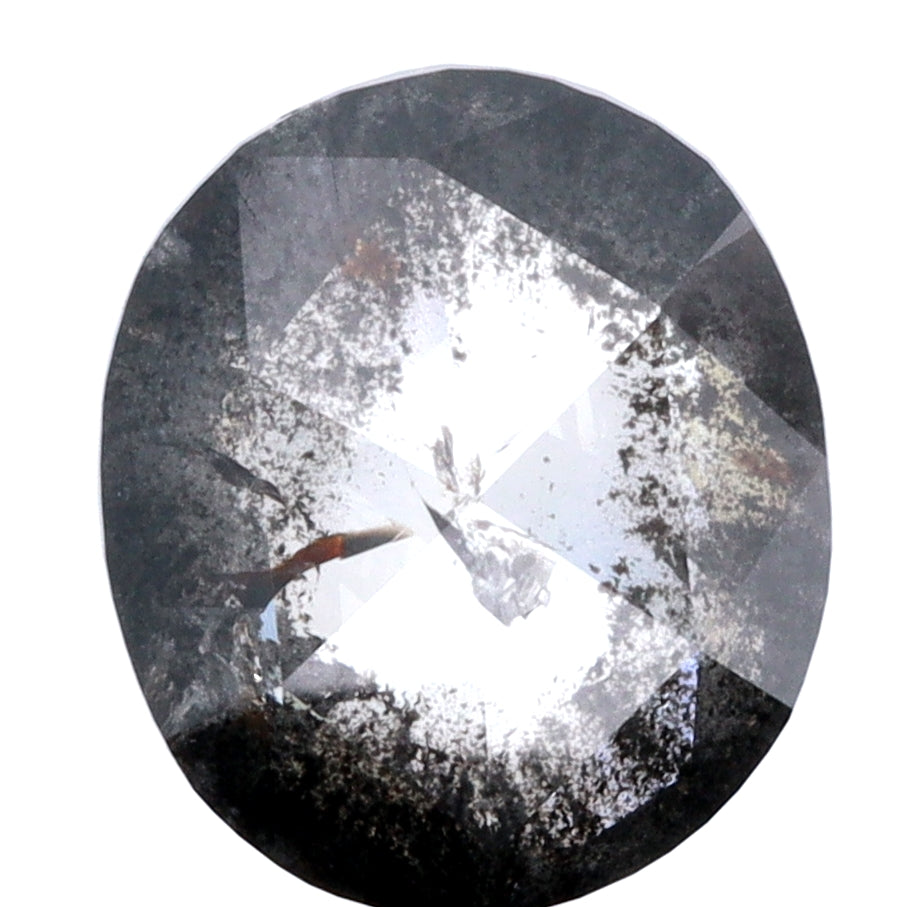 1.33ct | Salt & Pepper Cushion Shape Brilliant Cut Diamond - Modern Rustic Diamond