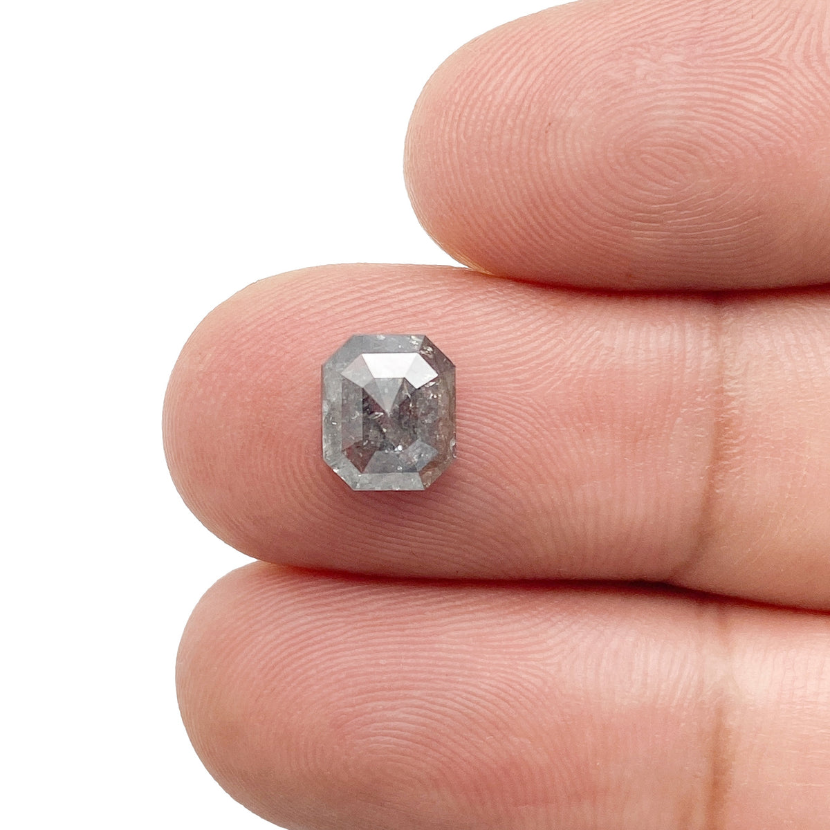 1.33ct | Rustic  Emerald Shape Rose Cut Diamond - Modern Rustic Diamond