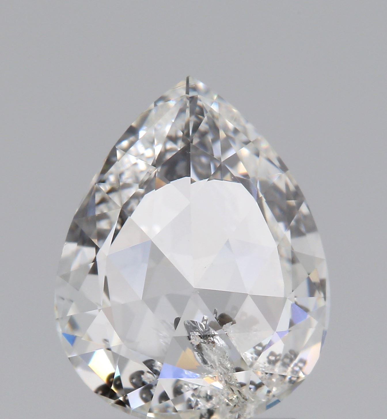 1.34ct | G/SI2 Pear Shape Rose Cut Diamond-Modern Rustic Diamond