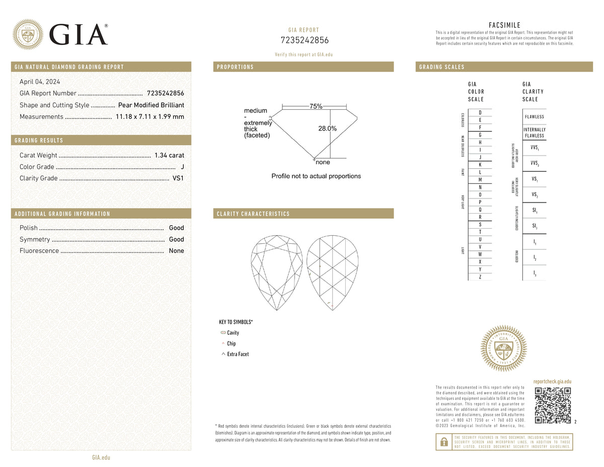1.34ct | J/VS1 Pear Shape Rose Cut Diamond (GIA) - Modern Rustic Diamond