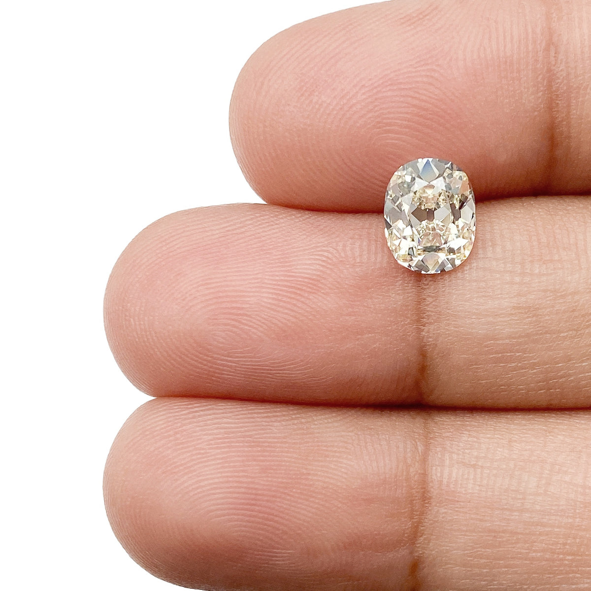 1.34ct | S-T/VS2 Cushion Shape Old Mine Cut Diamond (GIA) - Modern Rustic Diamond