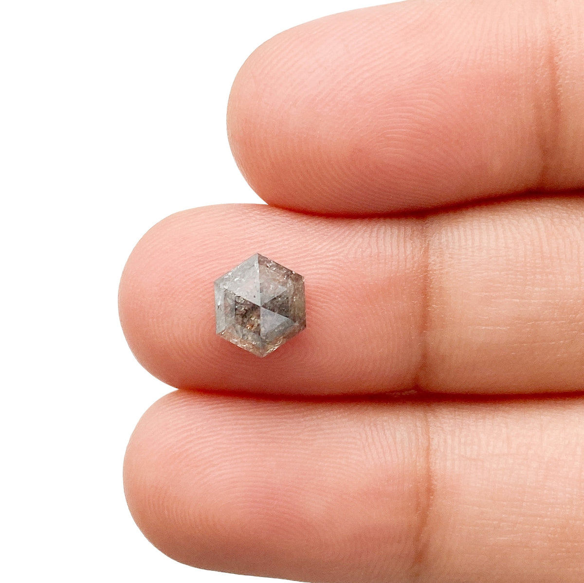 1.34ct | Rustic Hexagon Shape Step Cut Diamond - Modern Rustic Diamond
