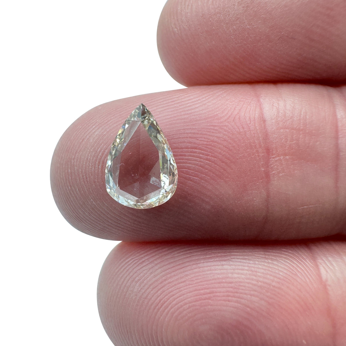 1.35ct | Champagne VVS Pear Shape Rose Cut Diamond-Modern Rustic Diamond