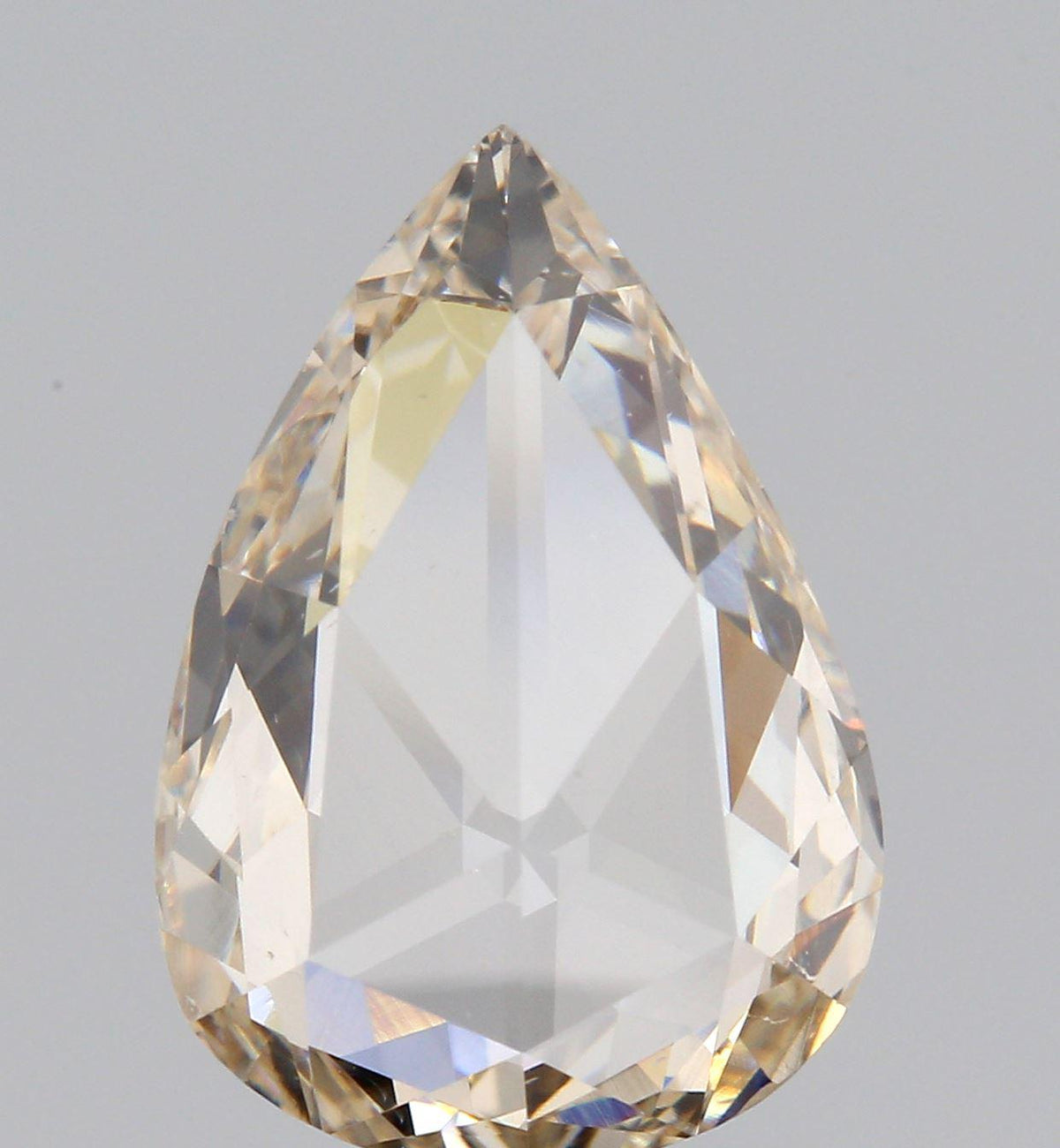 1.35ct | Champagne VVS Pear Shape Rose Cut Diamond-Modern Rustic Diamond
