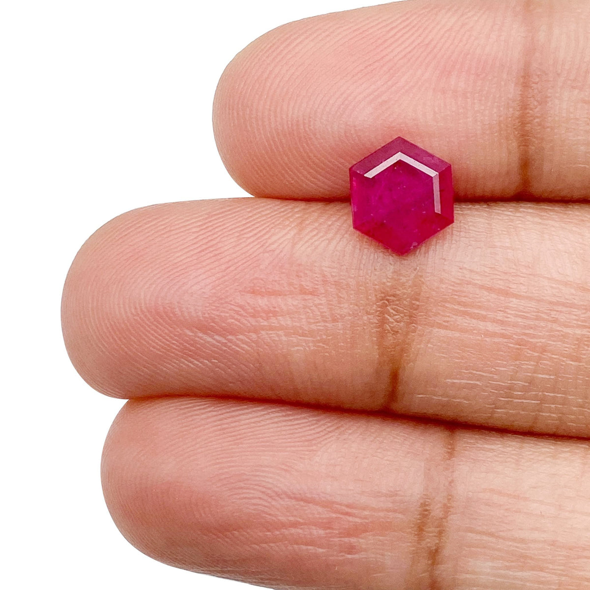 1.35ct | Red/ Hexagon Shape Step Cut Diamond - Modern Rustic Diamond