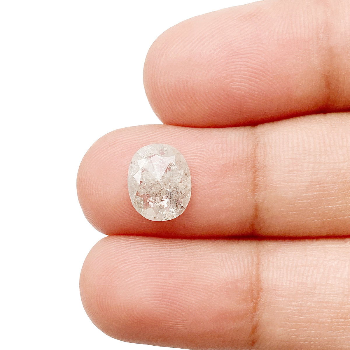 1.35ct | Rustic  Oval Shape Rose Cut Diamond - Modern Rustic Diamond