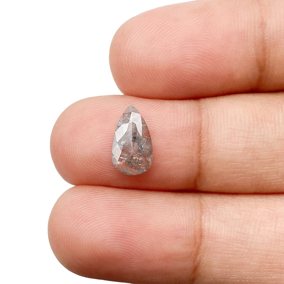 1.35ct | Rustic Pear Shape Rose Cut Diamond - Modern Rustic Diamond