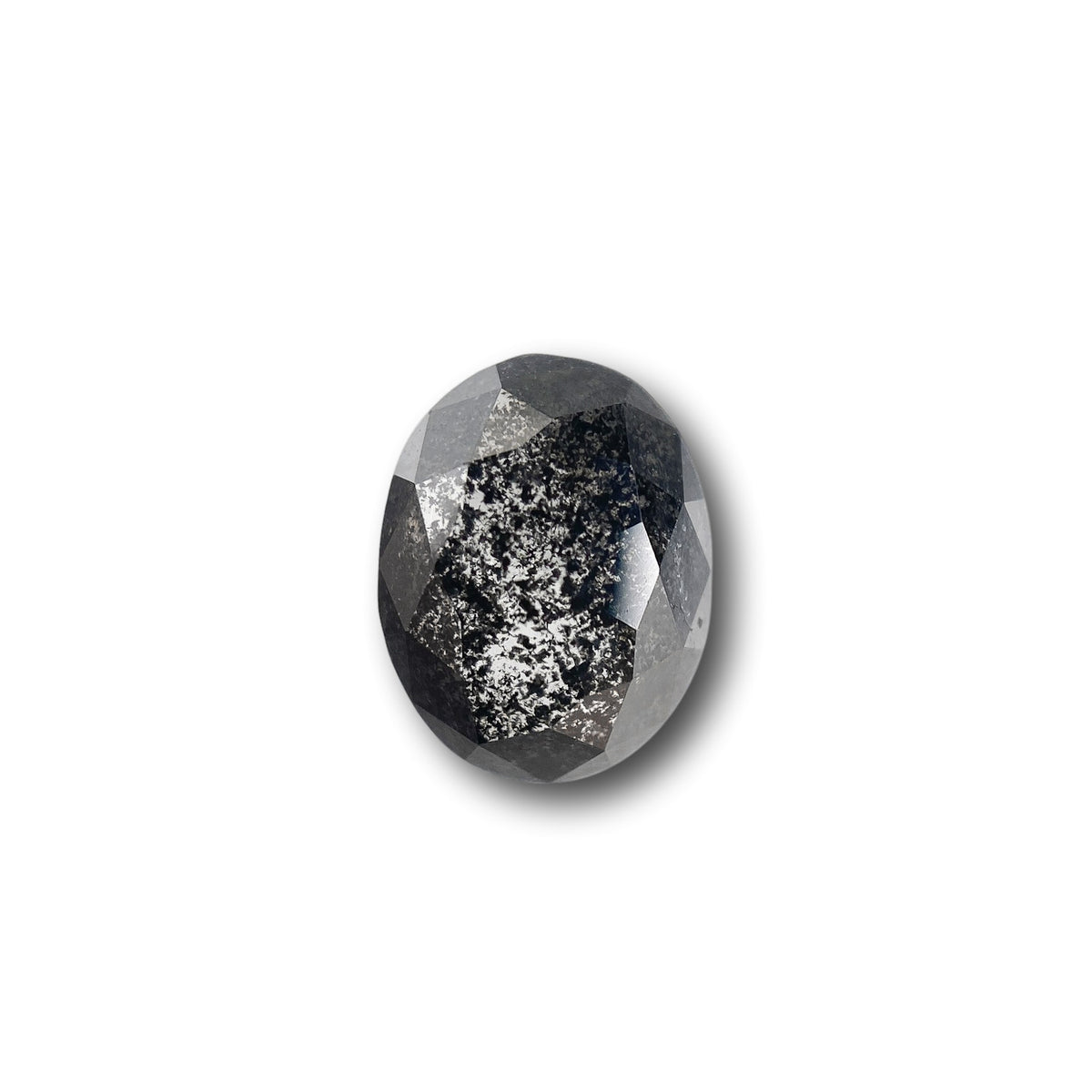 1.05ct | Salt & Pepper Oval Shape Rose Cut Diamond