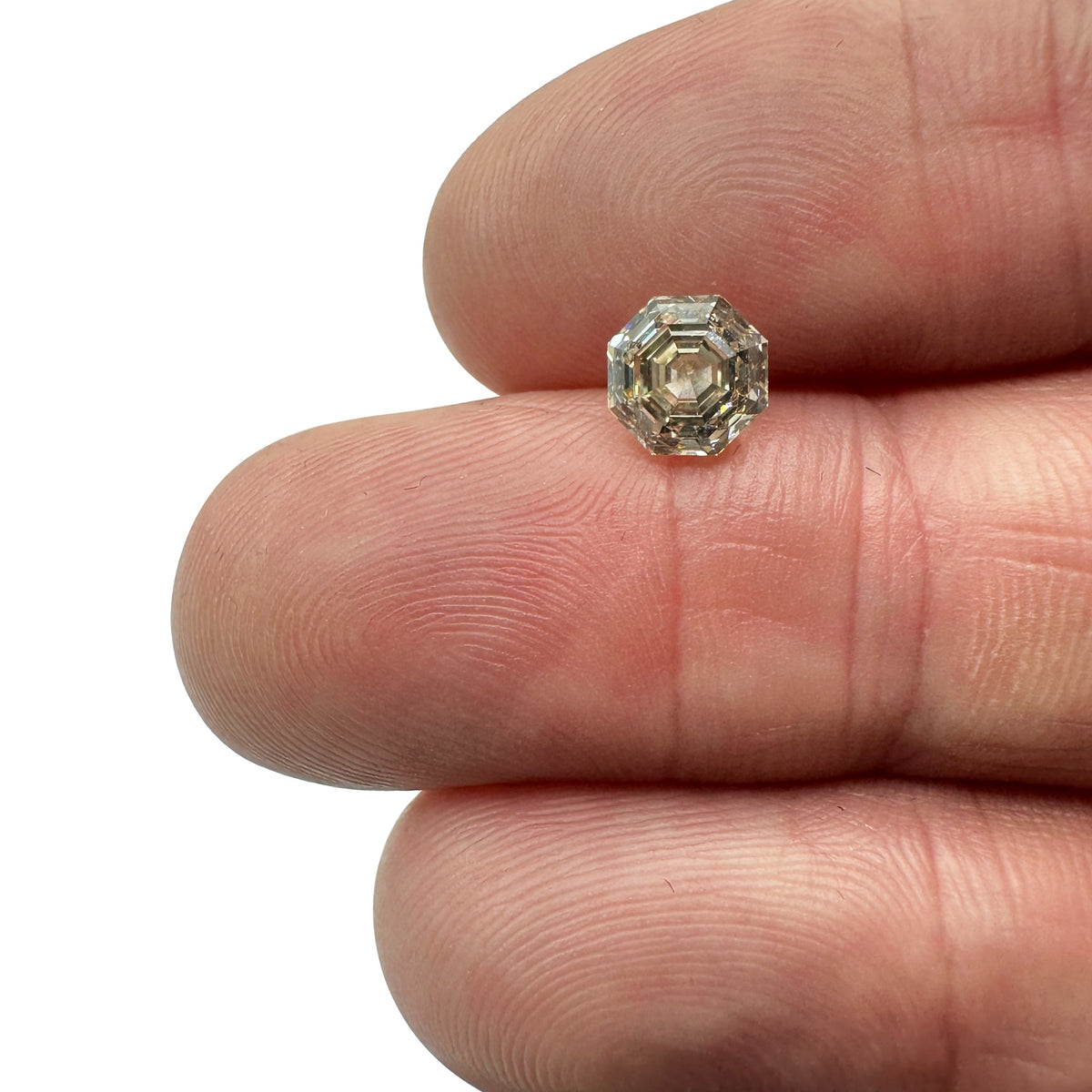 1.36ct | Champagne VVS Octagonal Shape Step Cut Diamond - Modern Rustic Diamond