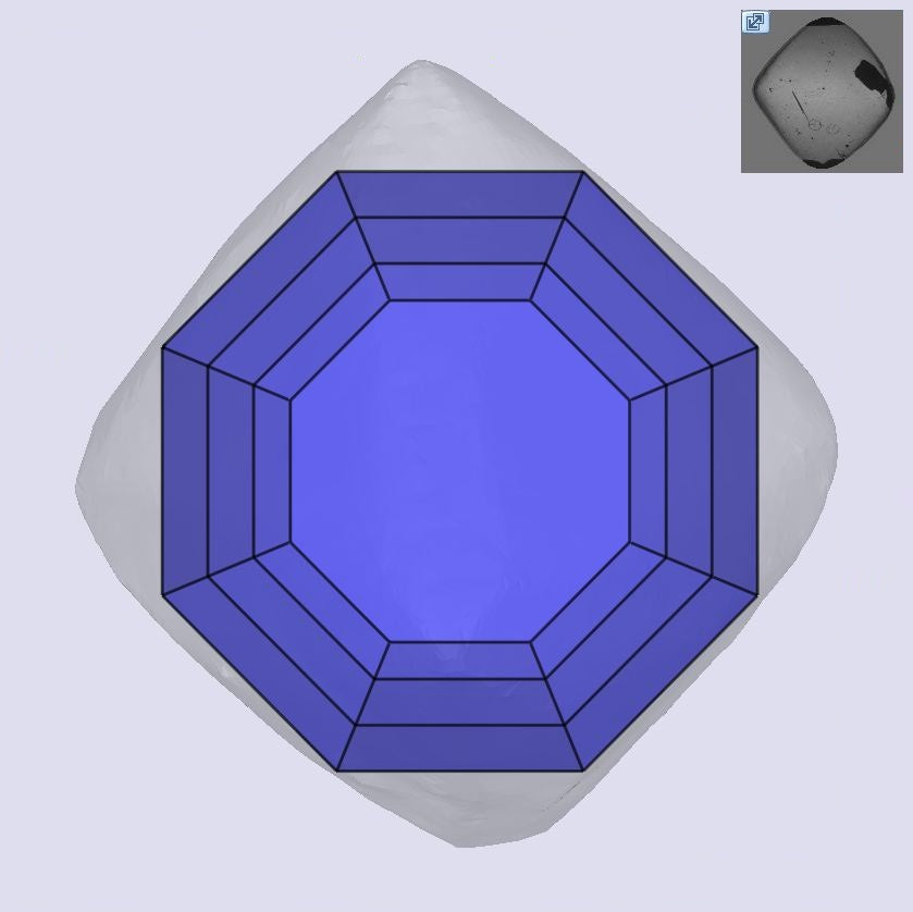 1.36ct | Champagne VVS Octagonal Shape Step Cut Diamond - Modern Rustic Diamond