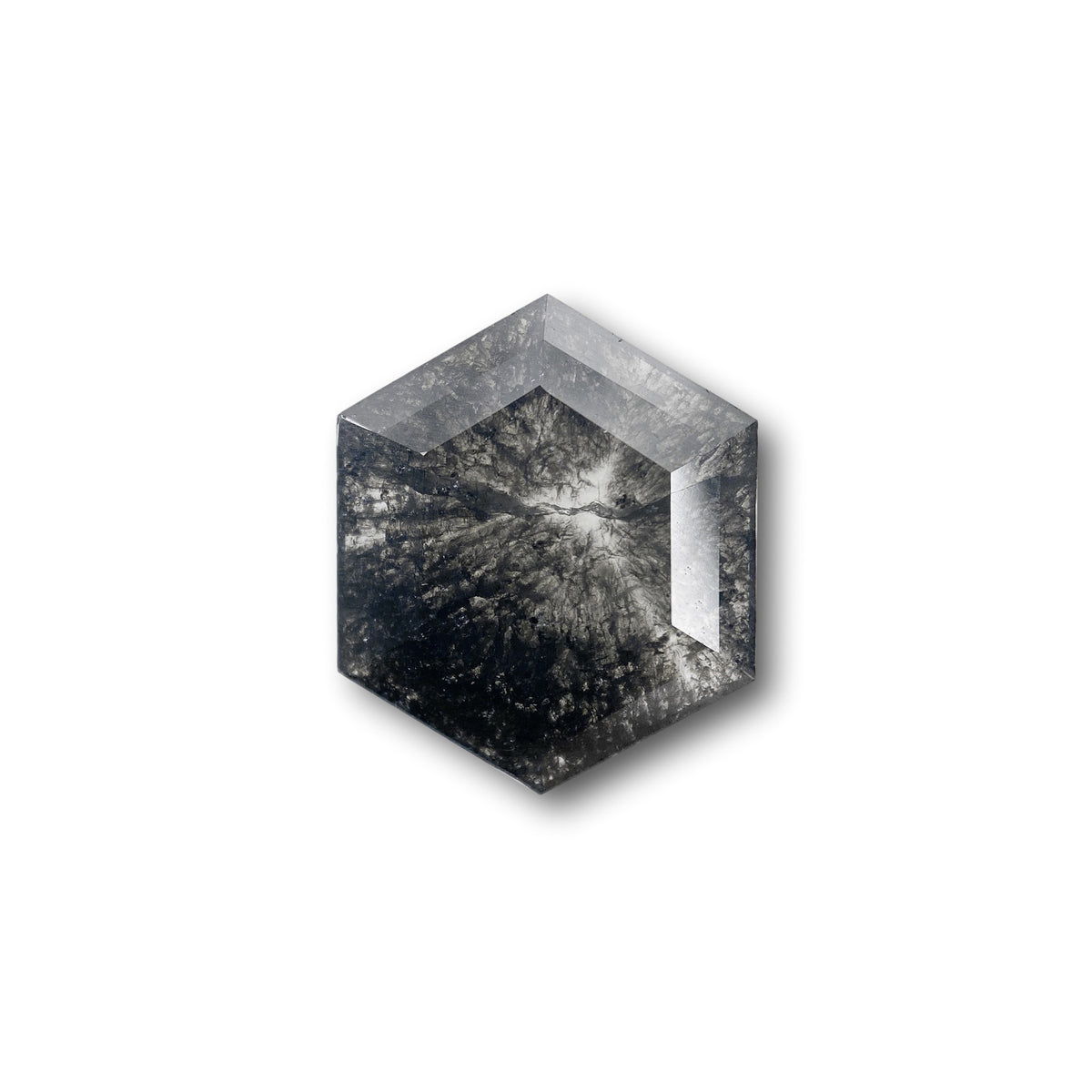 2.26ct | Salt & Pepper Hexagon Shape Rose Cut Diamond
