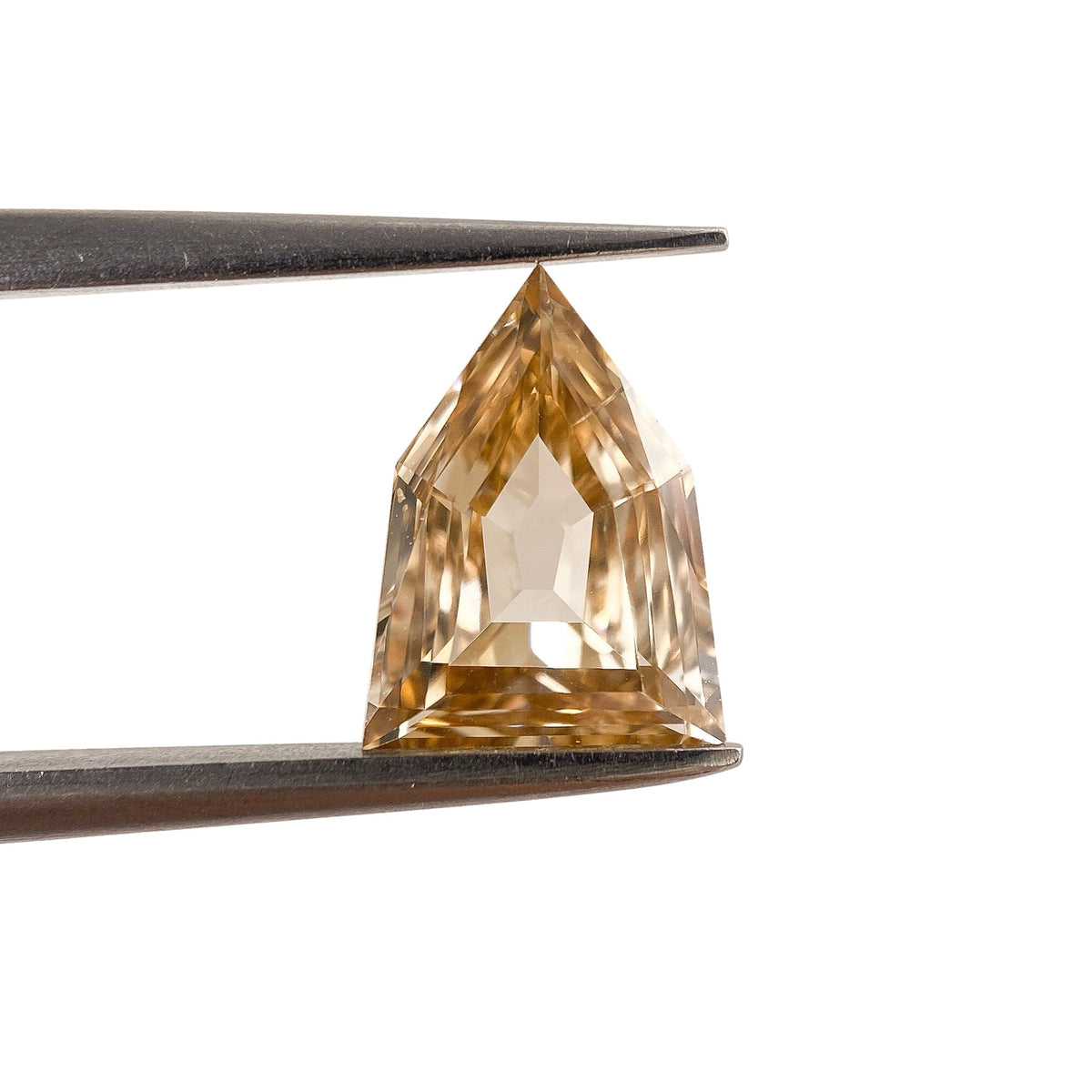 1.37ct | Champagne VS-SI Shield Shape Step Cut Diamond-Modern Rustic Diamond