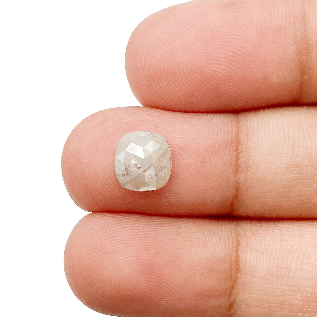 1.37ct | Rustic  Cushion Shape Rose Cut Diamond - Modern Rustic Diamond