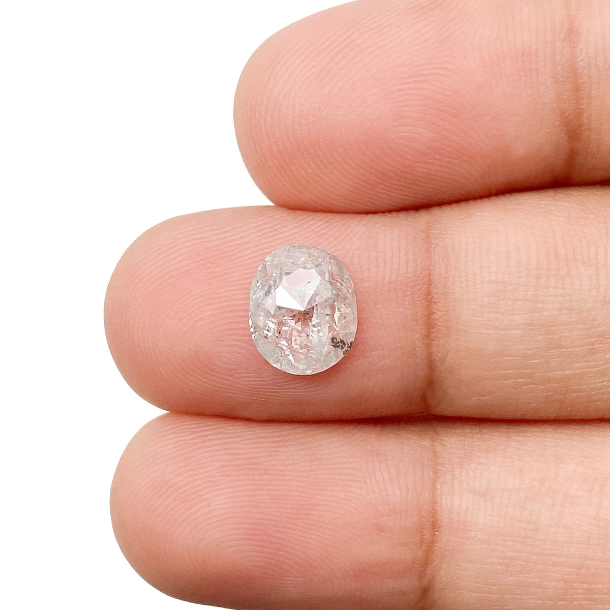 1.37ct | Rustic Oval Shape Rose Cut Diamond - Modern Rustic Diamond
