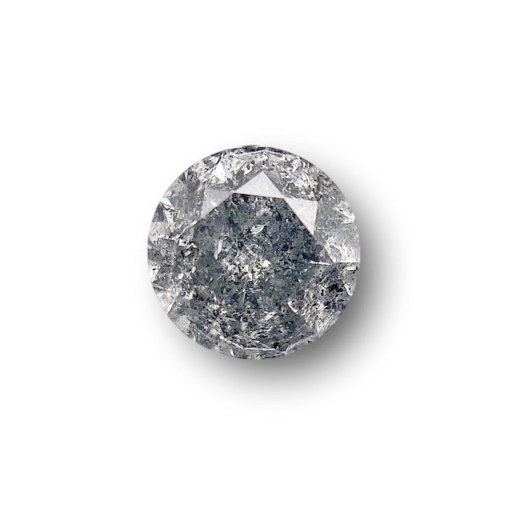 0.48ct | Salt & Pepper Round Shape Brilliant Cut Diamond
