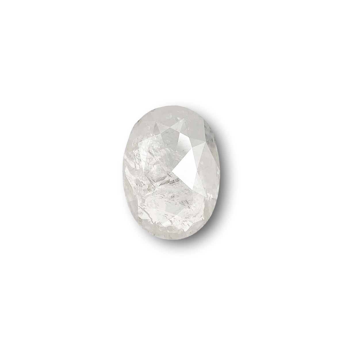 0.76ct | Salt & Pepper Oval Shape Rose Cut Diamond