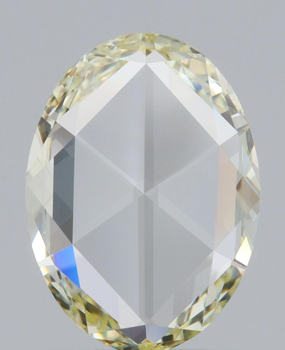 1.38ct | Light Color VVS Oval Shape Rose Cut Diamond - Modern Rustic Diamond